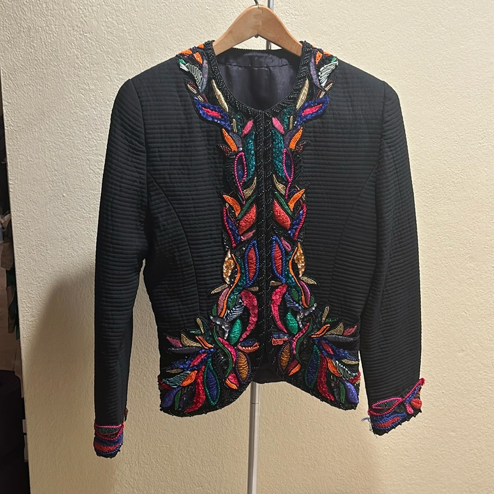 Stunning black beaded coat